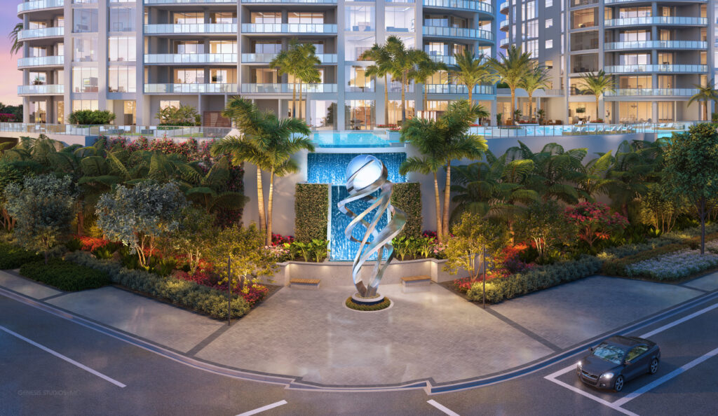 "Vivacious" sculpture by artist Hunter Brown at The Ritz-Carlton Residences, Naples