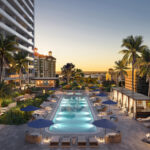 Luxurious poolside with tropical surroundings at Mr. C Hotel & Residences West Palm Beach, Luxury’s New Address: West PalmBeach's Branded Residence Boom